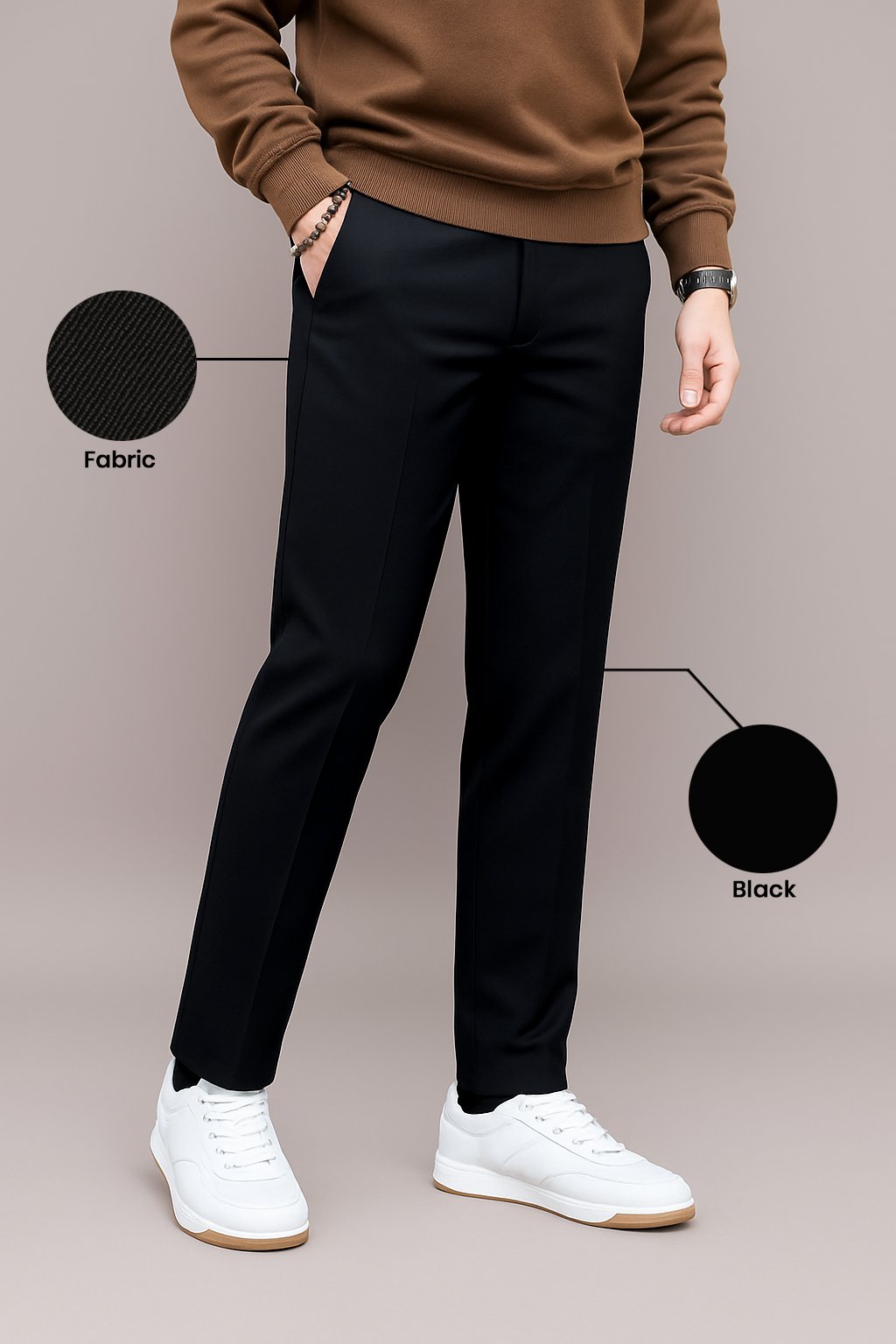 Men's Slim Fit Formal Trousers – Black | FARMER Brand