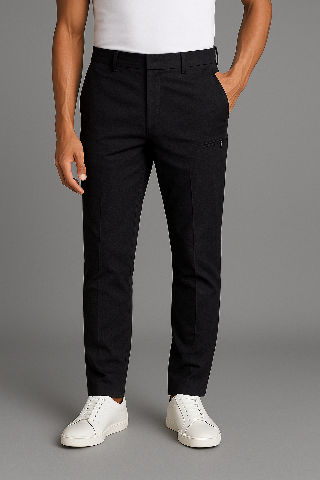 Men's Slim Fit Formal Trousers – Black | FARMER Brand